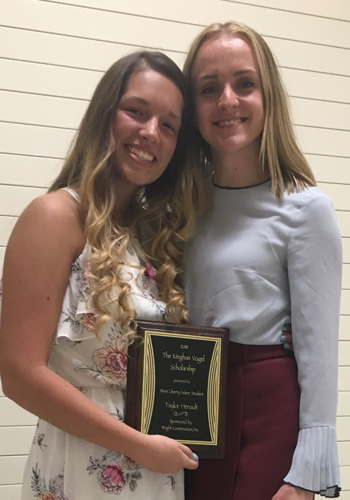 Meghan Vogel Sportsmanship Scholarship recipient Taylor Henault